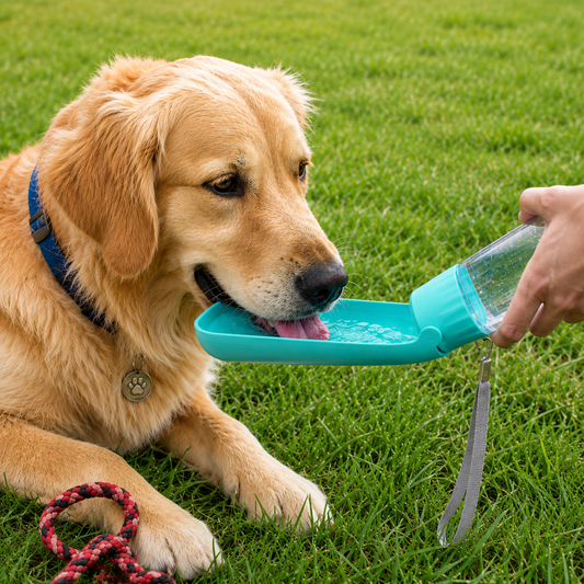 Bouteille d'eau avec bol à boire